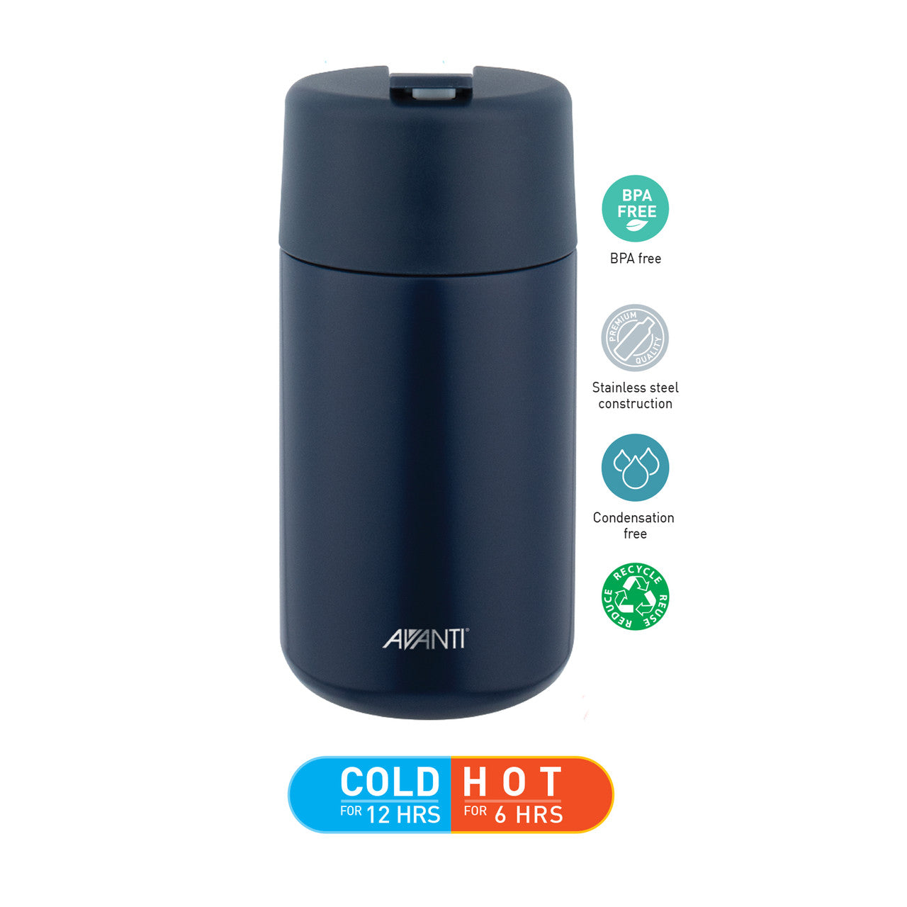 Avanti 400ml Brew Insulated Travel Cup - Assorted Colours *PREORDER*