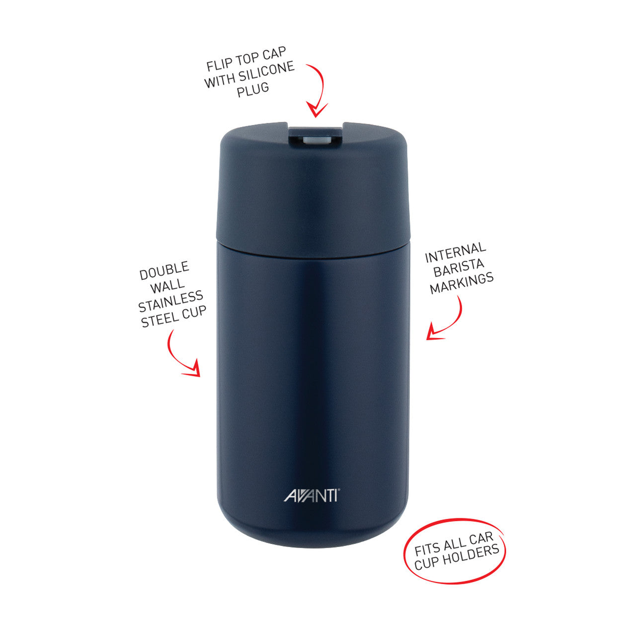 Avanti 400ml Brew Insulated Travel Cup - Assorted Colours *PREORDER*