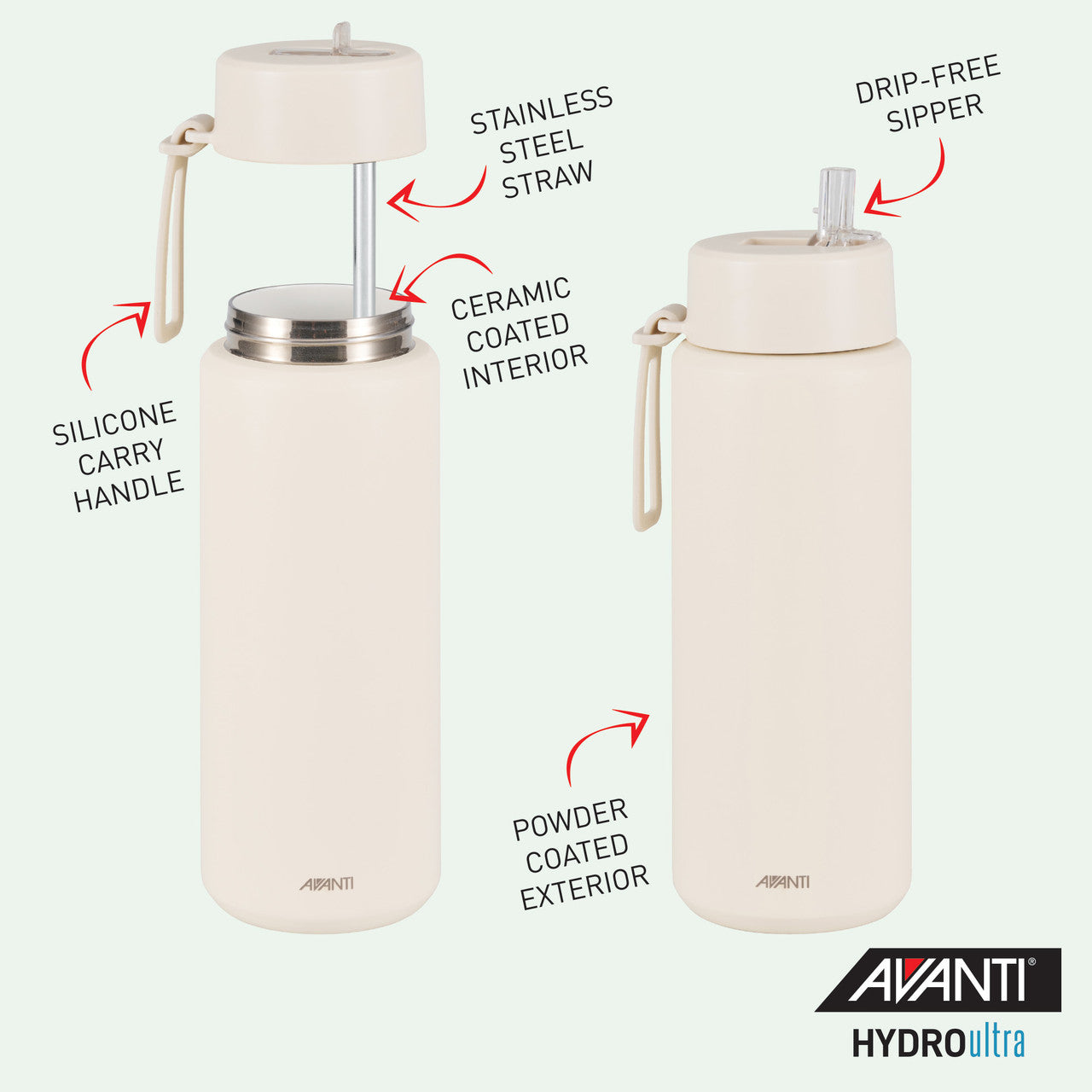 Avanti HydroUltra 1 Litre Insulated Water Bottle - Assorted Colours *PREORDER*