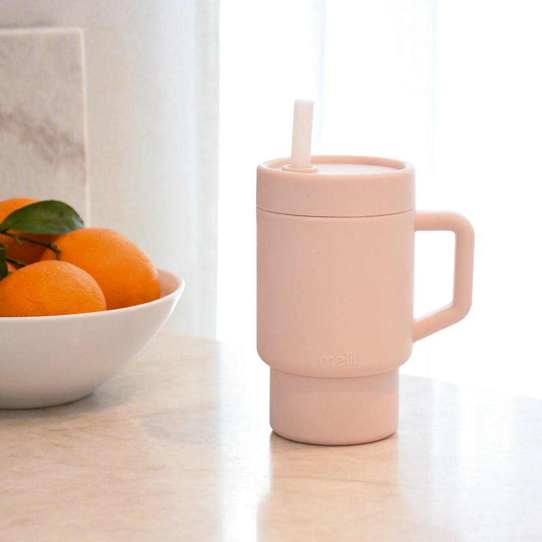 Melii Luxe 265ml Silicone Tumbler w/ Straw - Assorted Colours