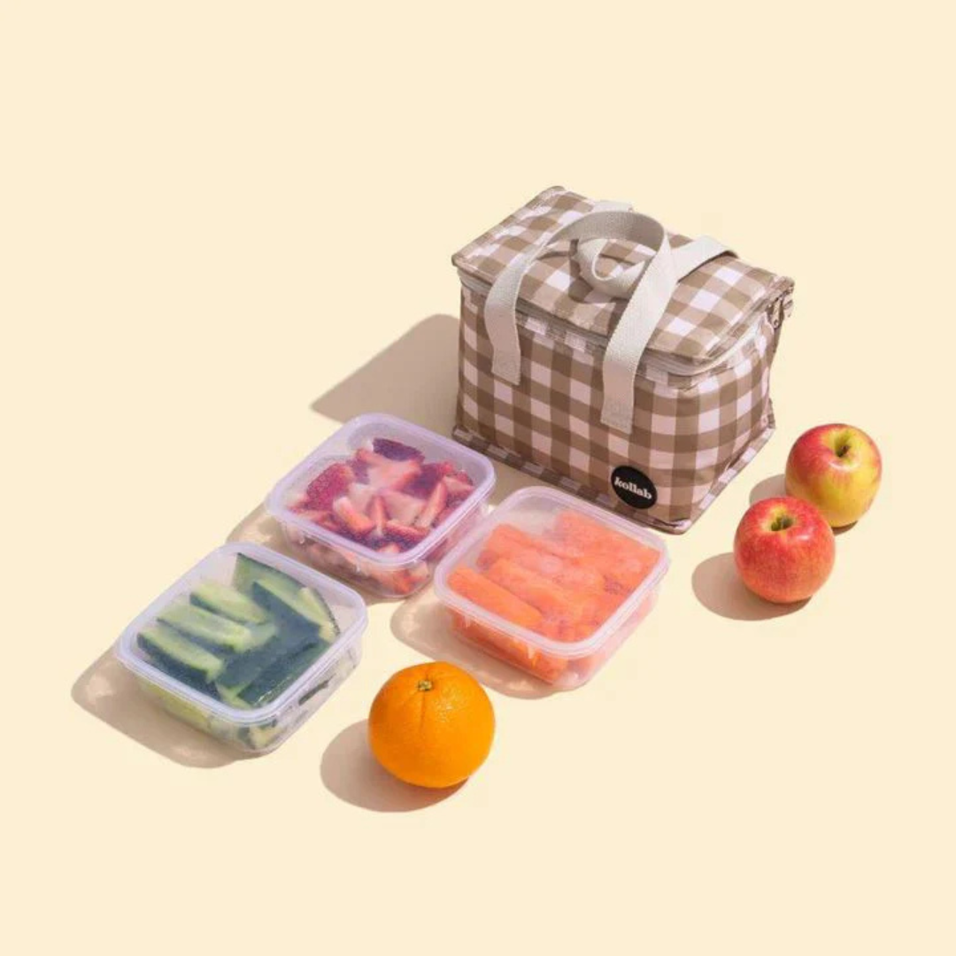 Kollab Insulated Lunch Box Bag - Olive Check