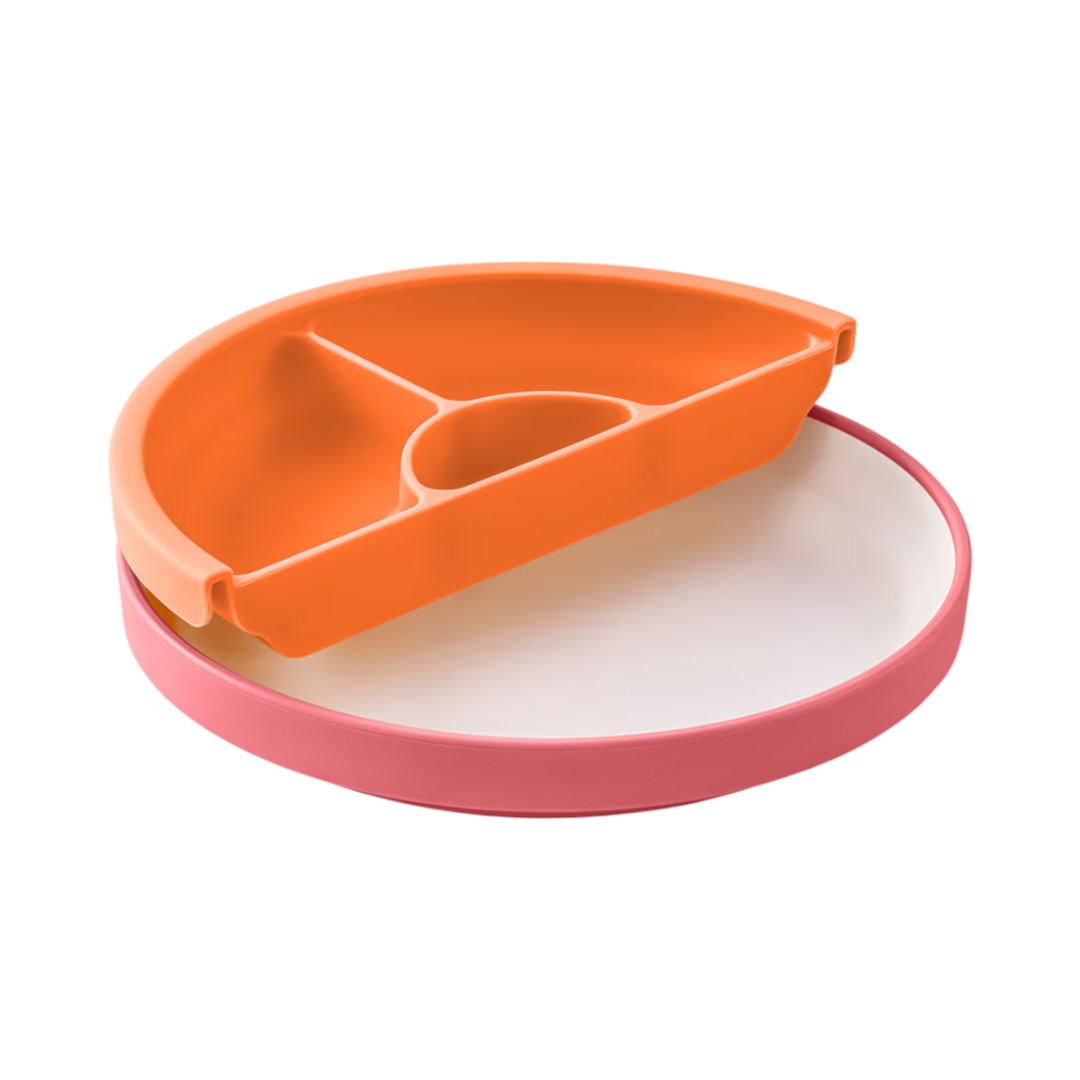 Omie Toddler Plate & Divider - Assorted Colours