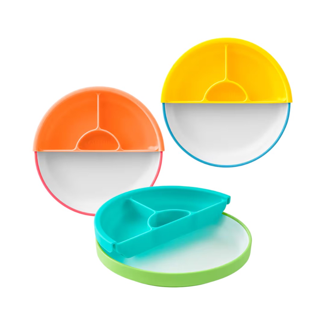 Omie Toddler Plate & Divider - Assorted Colours