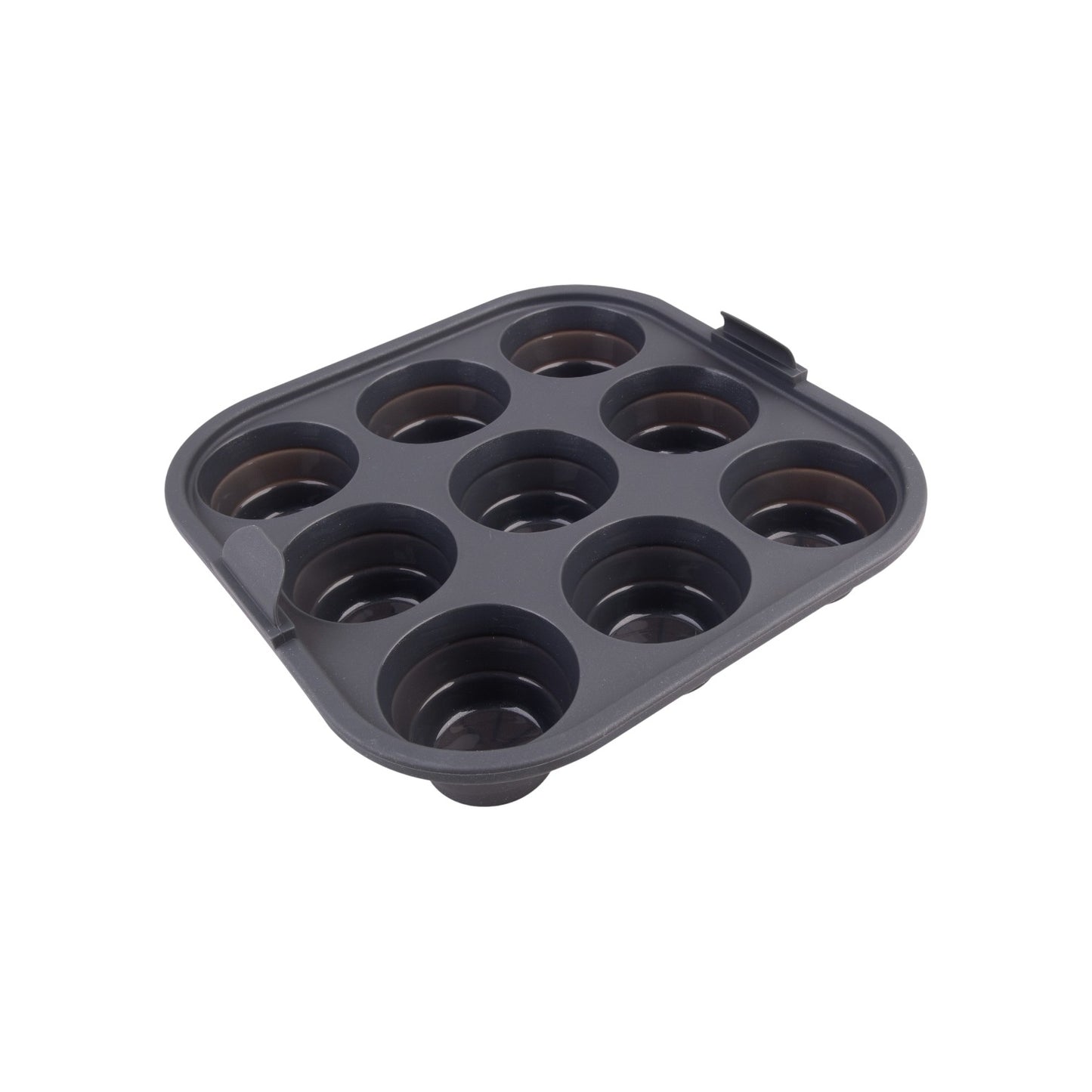 Daily Bake Silicone Square Collapsible Air Fryer 9-Cup Mini Muffin Pan