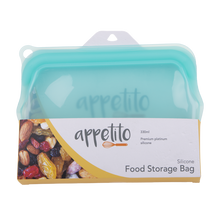 Load image into Gallery viewer, Appetito Silicone 330ml Food Storage Bag - Aqua