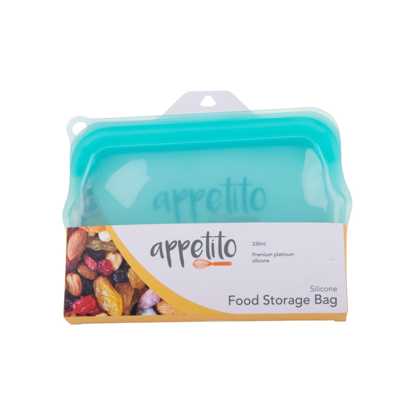 Appetito Silicone Small 330ml Food Storage Bag - Aqua