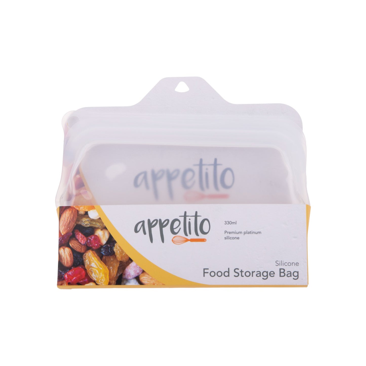 Appetito Silicone Small 330ml Food Storage Bag - White