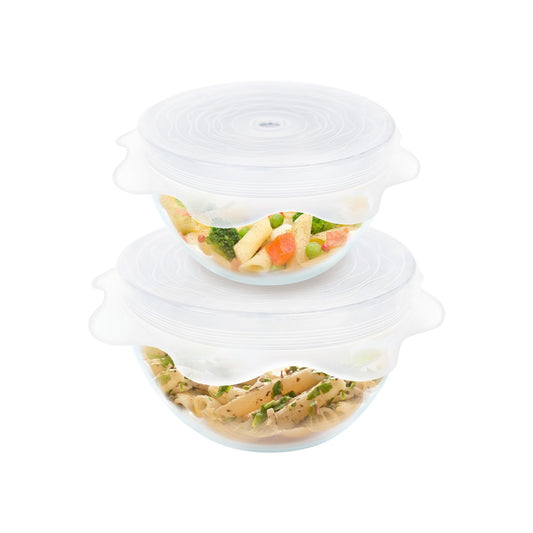 Grand Fusion Vented Silicone Microwave Food Covers (2 Pack)