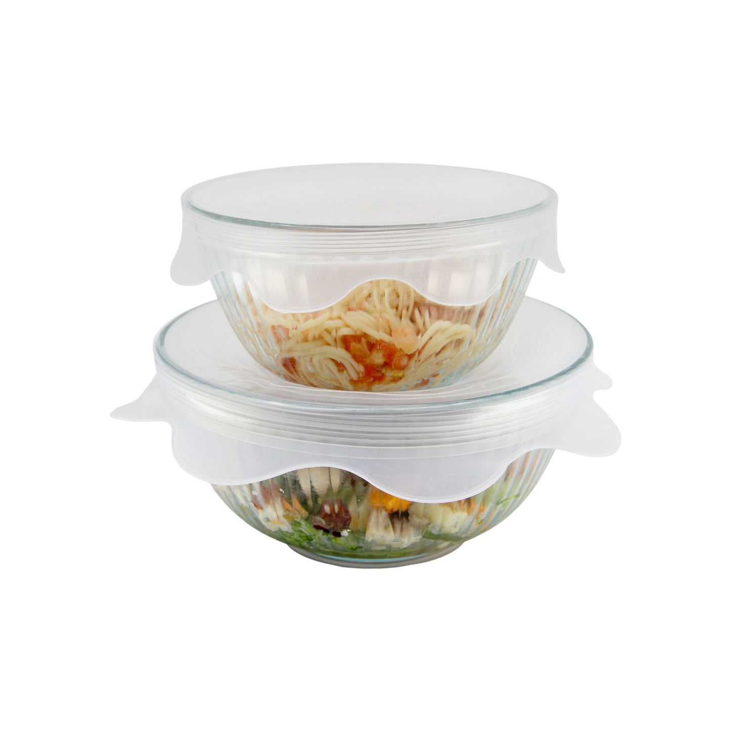 Grand Fusion Vented Silicone Microwave Food Covers (2 Pack)