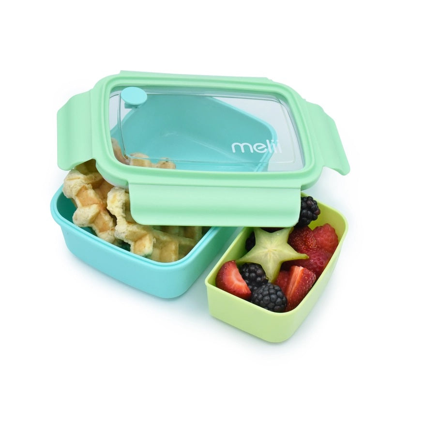 Melii 880ml Bento Box w/ Removable Compartment - Assorted Colours