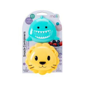 Melii Snack Container 2-Pack - Shark & Lion