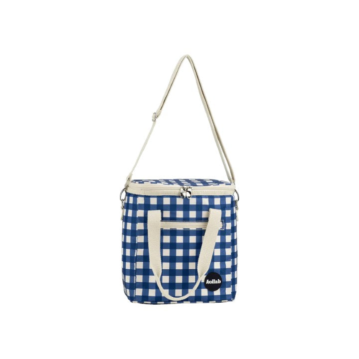 Kollab Mini Insulated Cooler Bag - Blue Check