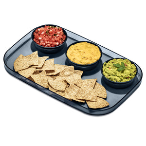 Madesmart Dipware Large Serving Tray with 3 Bowls - Assorted Colours