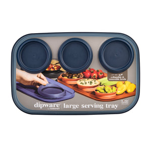 Madesmart Dipware Large Serving Tray with 3 Bowls - Assorted Colours
