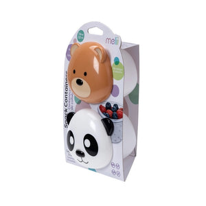 Melii Snack Container 2-Pack - Bear & Panda