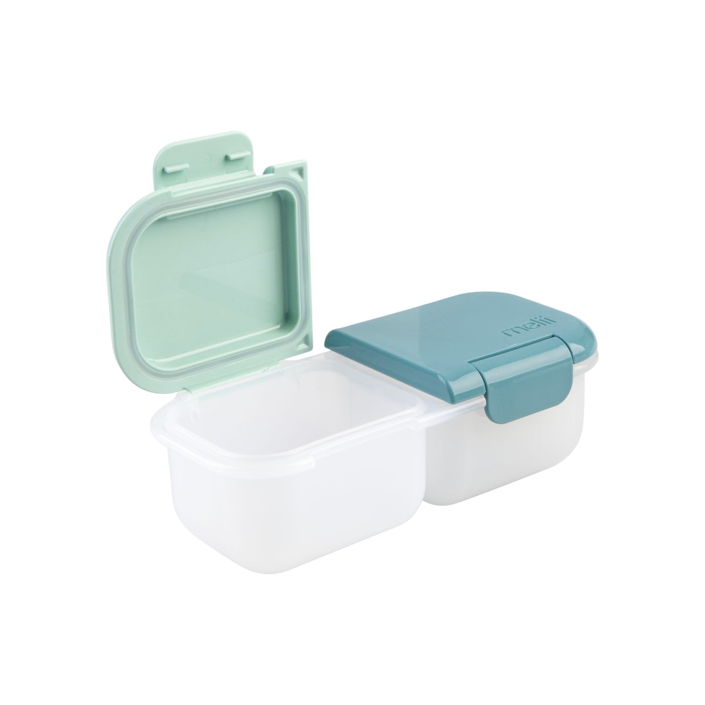 Melii Luxe 2 Compartment Snack Container - Blue & Mint