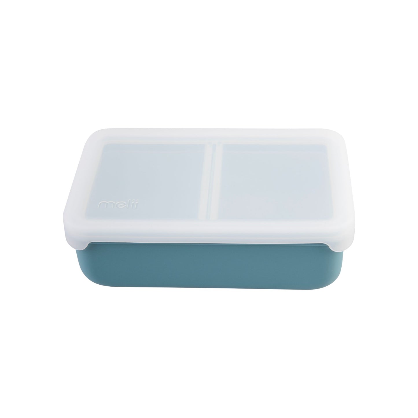 Melii Luxe 700ml Silicone Bento w/ Silicone Dividers - Blue & Mint
