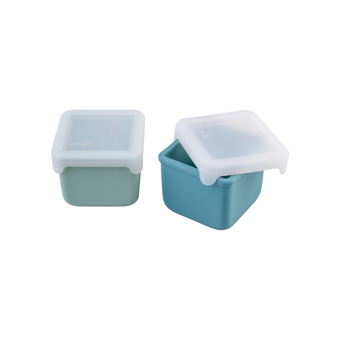 Melii Luxe 236ml Silicone Snack Containers (2 Pack) - Blue & Mint