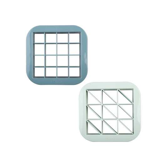 Melii Luxe Bite Size Sandwich Cutters Set - Blue & Mint