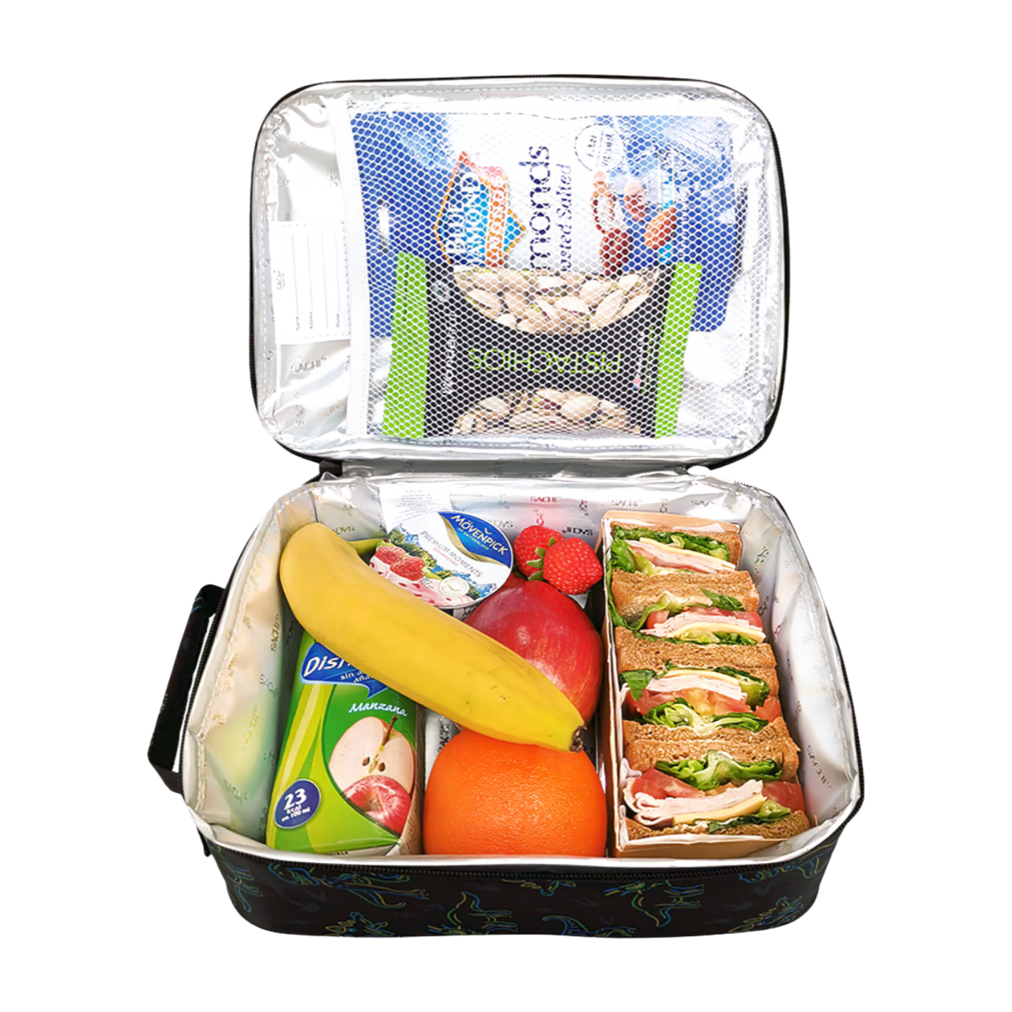 Sachi Insulated Junior Lunch Bag - Neon Dinosaurs *NEW*