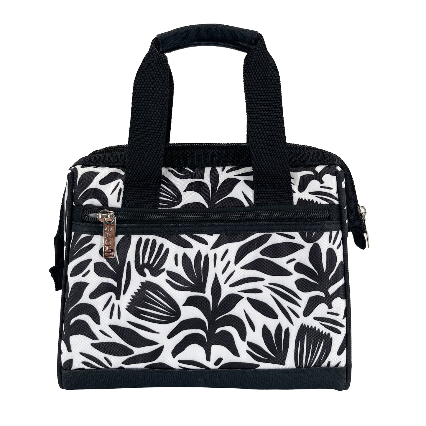 Oasis & Sachi Insulated Lunch Bag & Drink Bottle Bundle - Monochrome Blooms