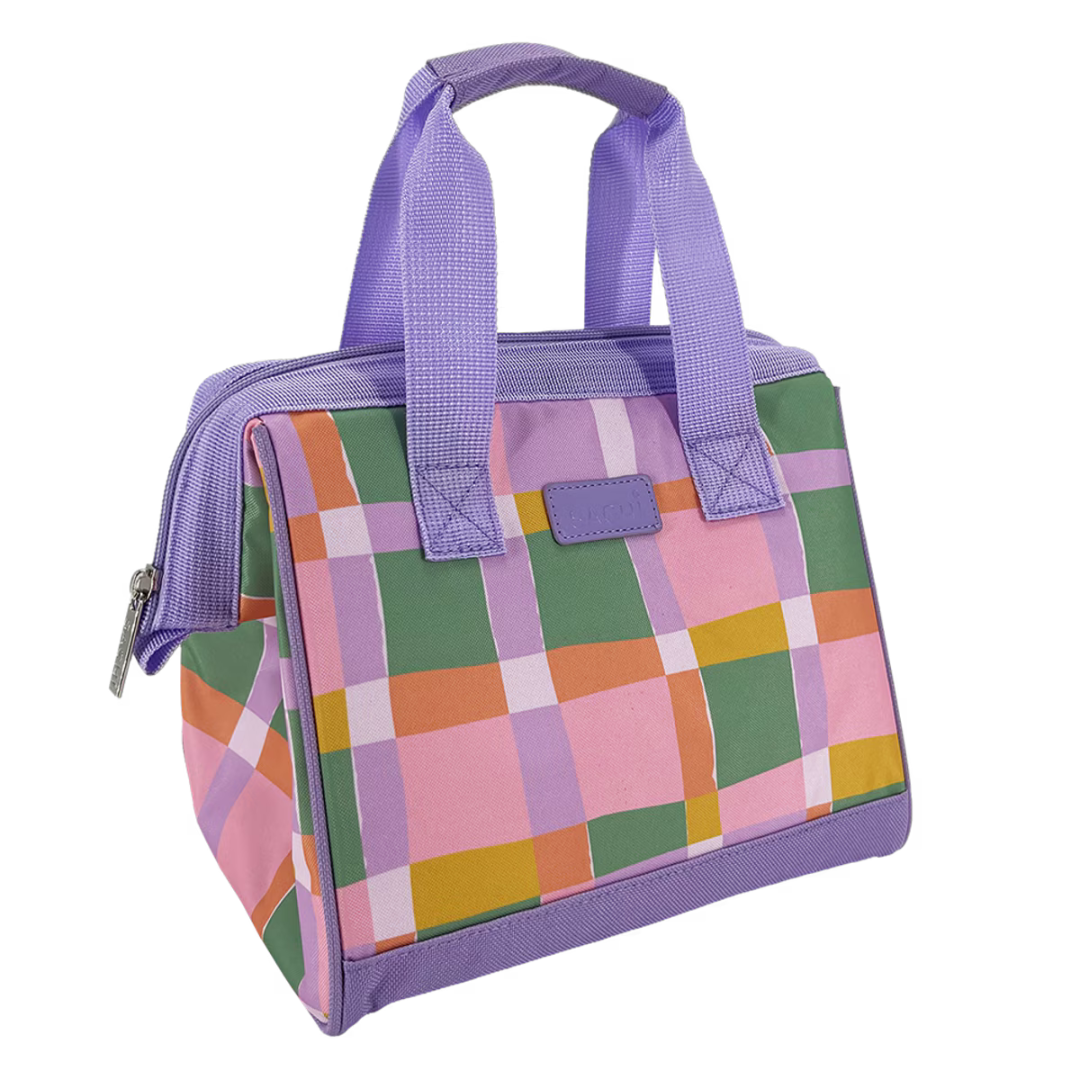 Sachi Insulated Lunch Bag - Pastel Checks