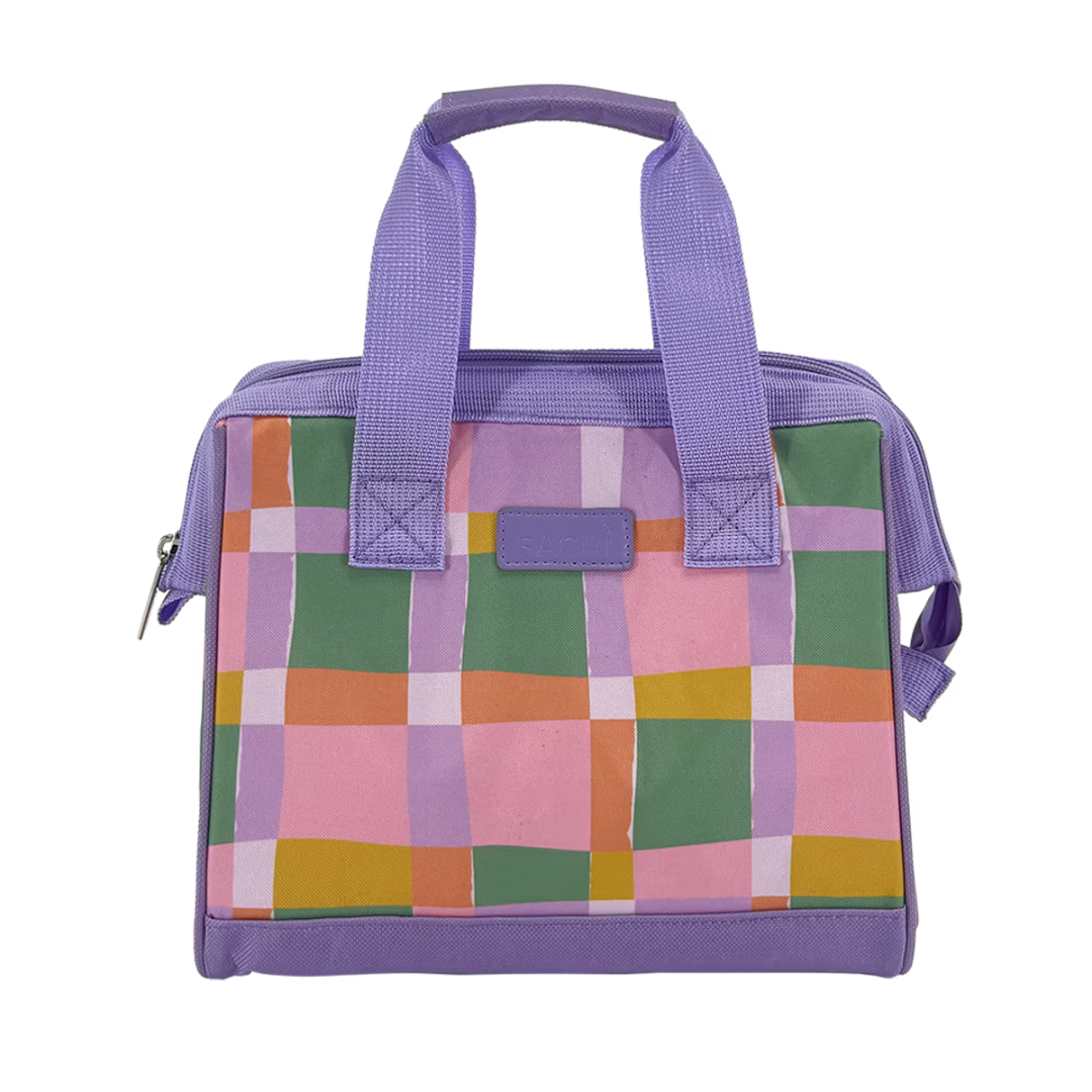 Sachi Insulated Lunch Bag - Pastel Checks