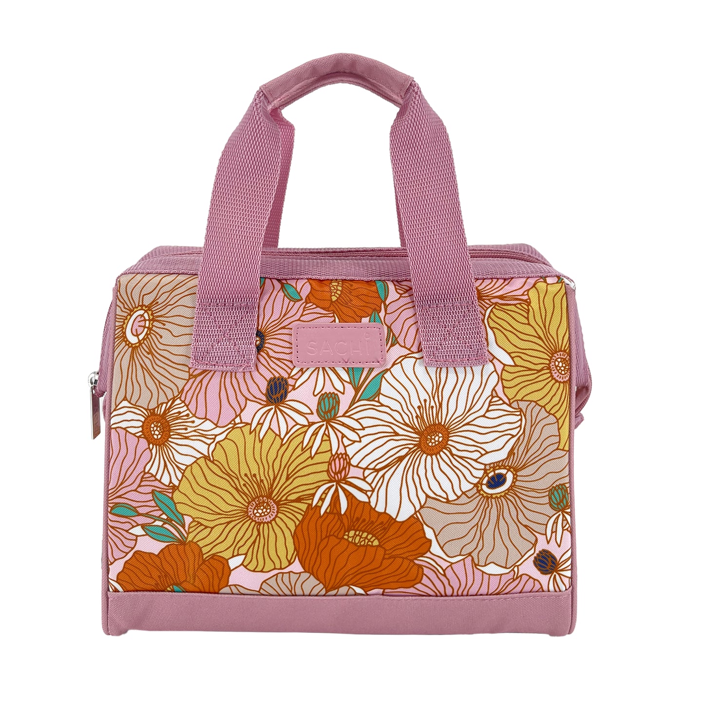 Oasis & Sachi Insulated Lunch Bag & Drink Bottle Bundle - Retro Floral
