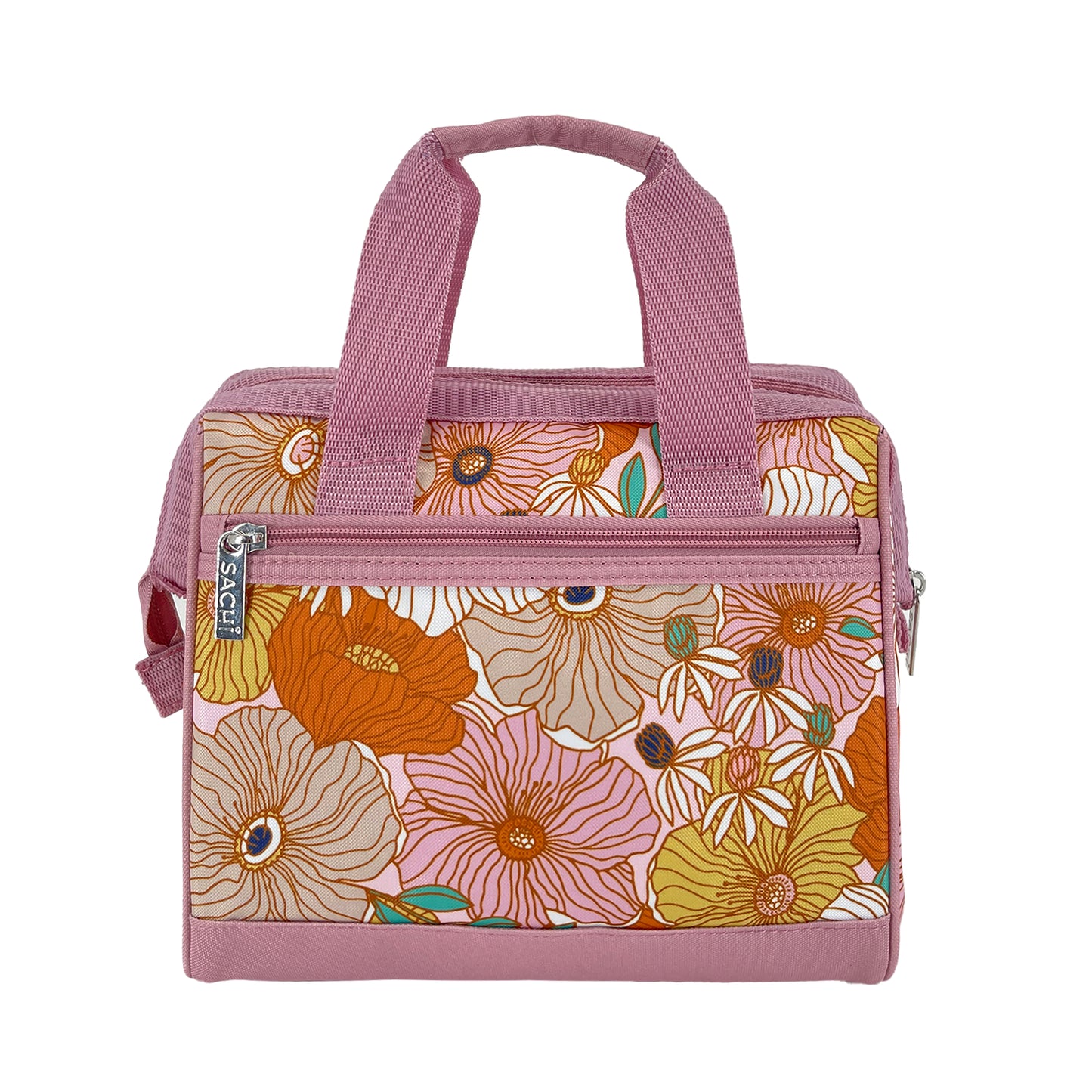 Oasis & Sachi Insulated Lunch Bag & Drink Bottle Bundle - Retro Floral