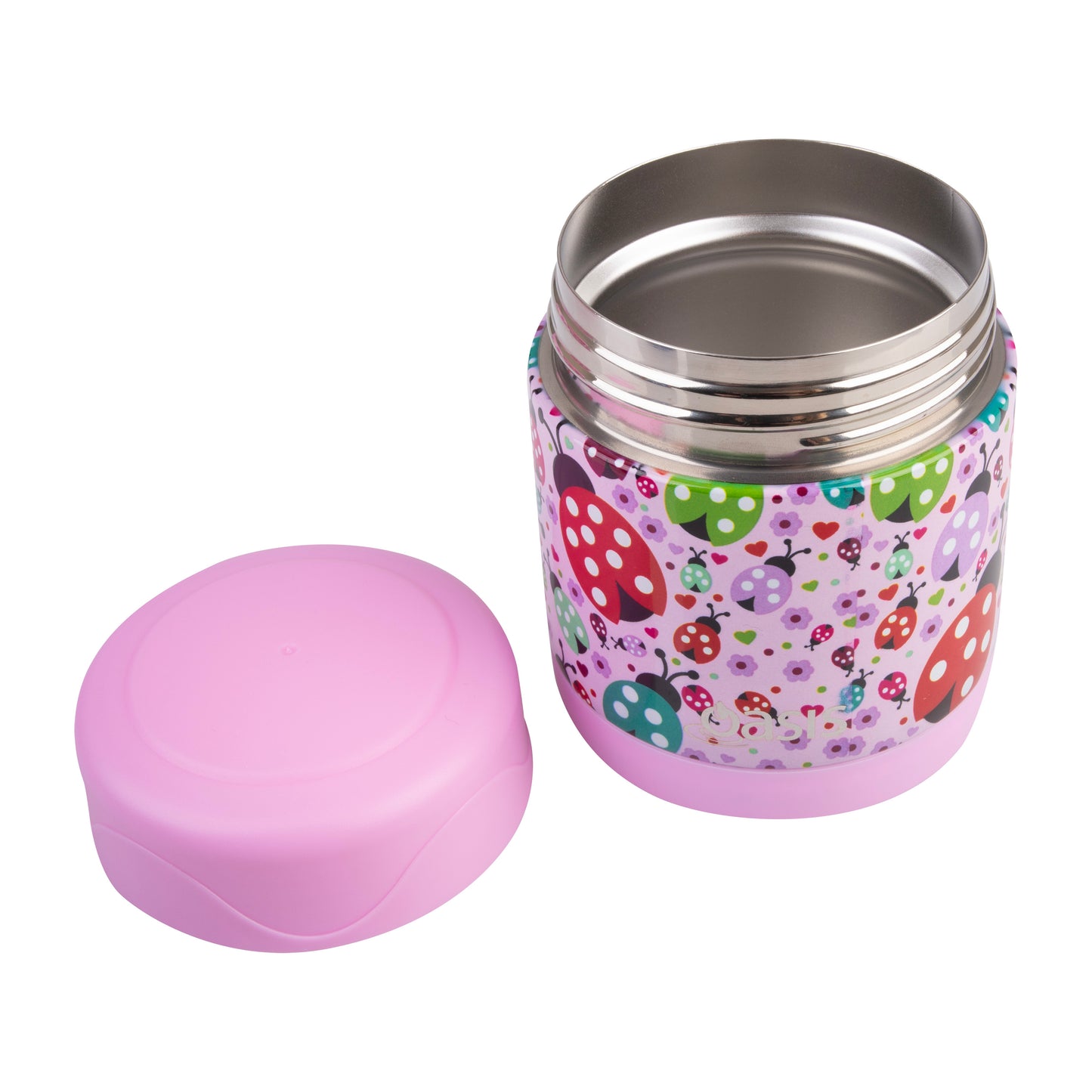 Oasis Kid's 300ml Insulated Food Flask - Lovely Ladybugs