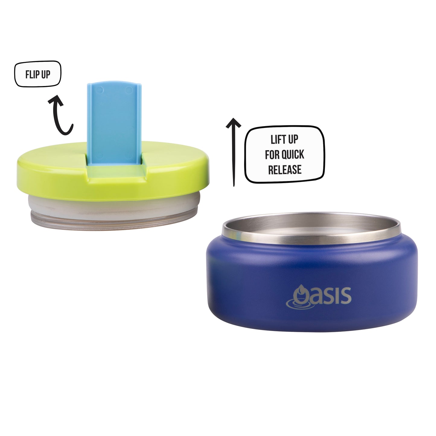 Oasis Insulated 230ml Food Flask w/ Quick Release Lid - Assorted Colours PREORDER DUE EARLY JULY