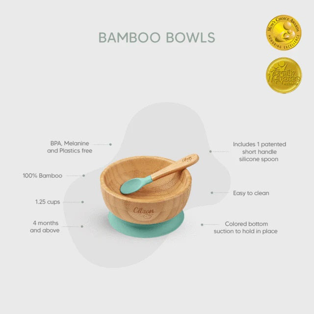 Citron Bamboo Bowl & Cup Bundle - Green