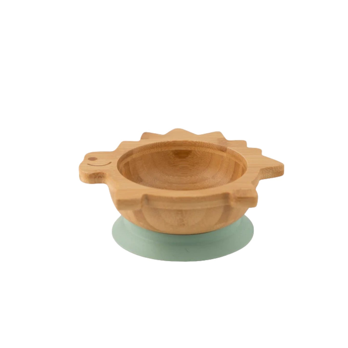 Citron Dinosaur Bamboo Bowl w/ Suction & Spoon
