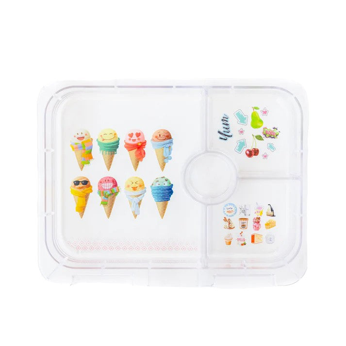 Citron Lunchbox Bento Style w/ 4 Compartments & Accessories - Dinosaur