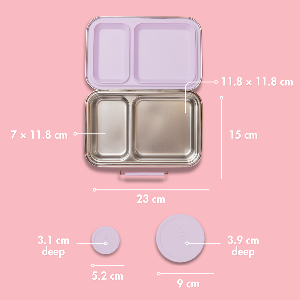 Nudie Rudie Stainless Steel Bento 2 Lunchbox - Assorted Colours