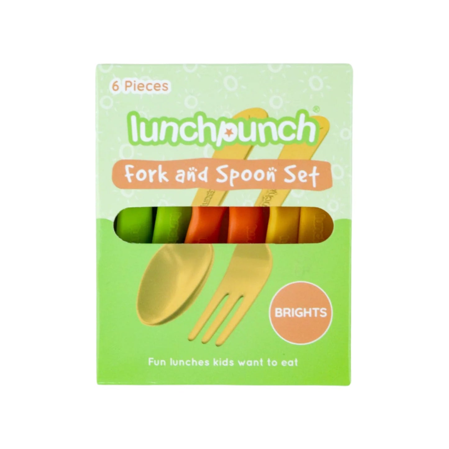 Lunch Punch Fork and Spoon Set - Bright *PREORDER*