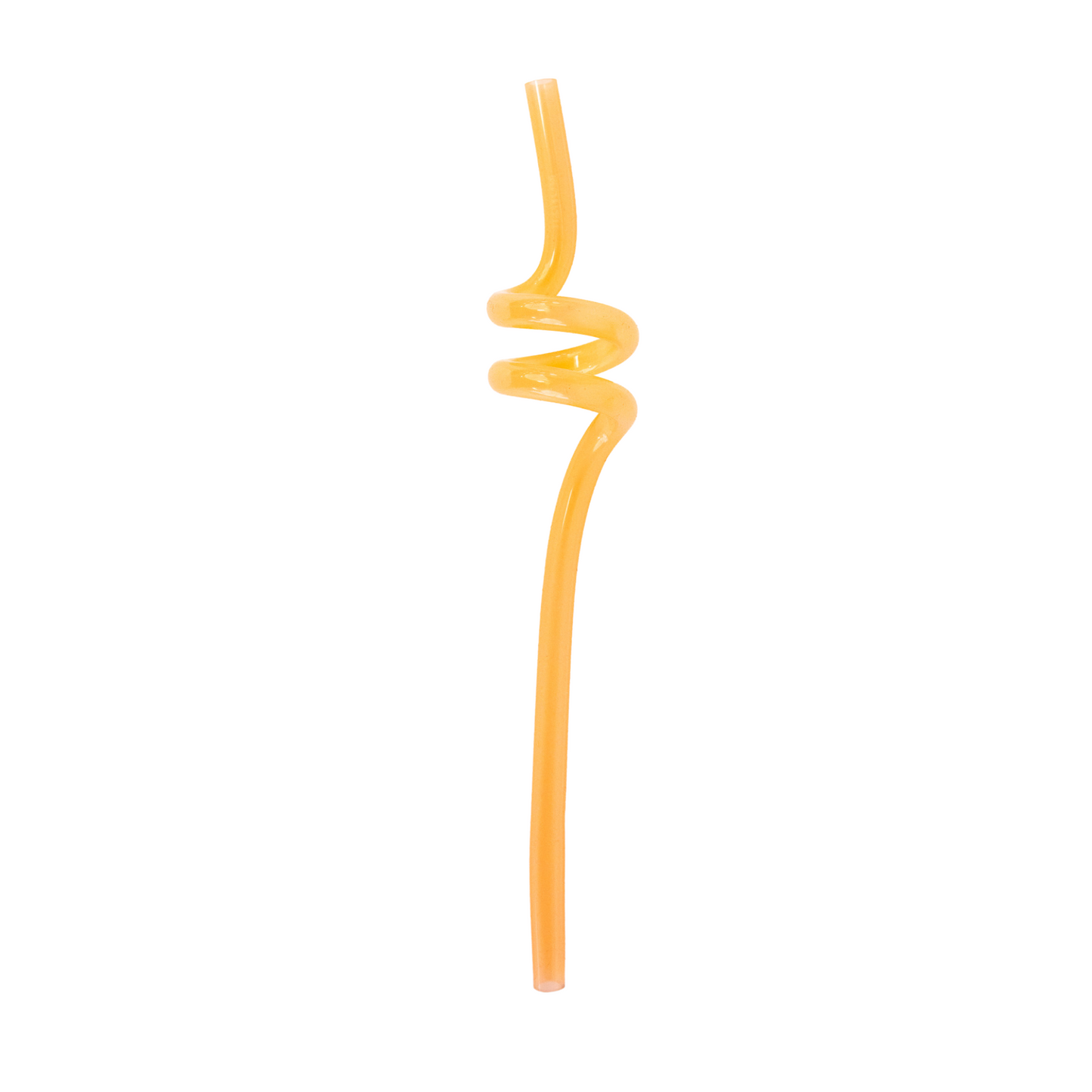 MontiiCo Fusion Twirly Silicone Straws - Tangerine/Orange