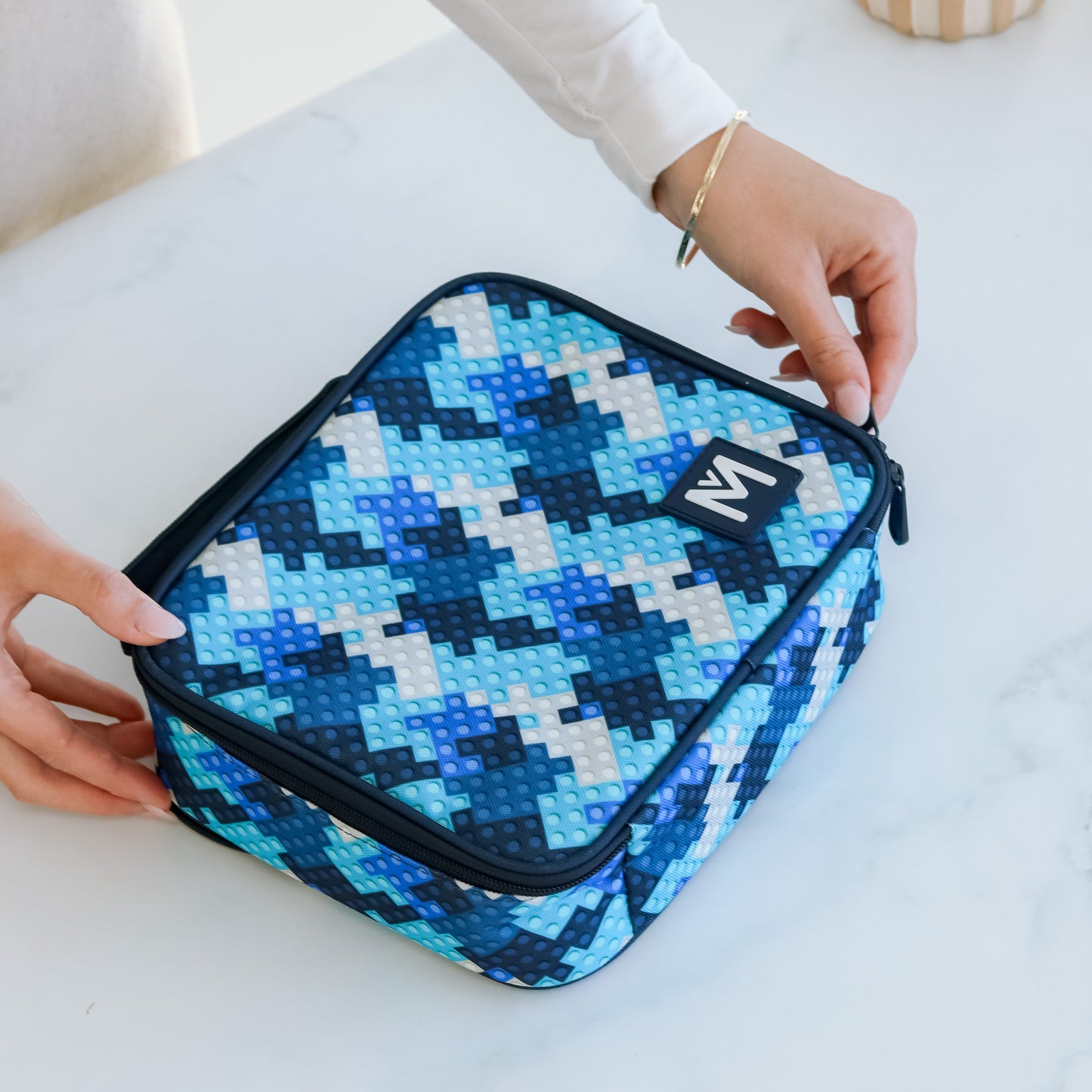 MontiiCo Medium Lunch Bag - Block Land