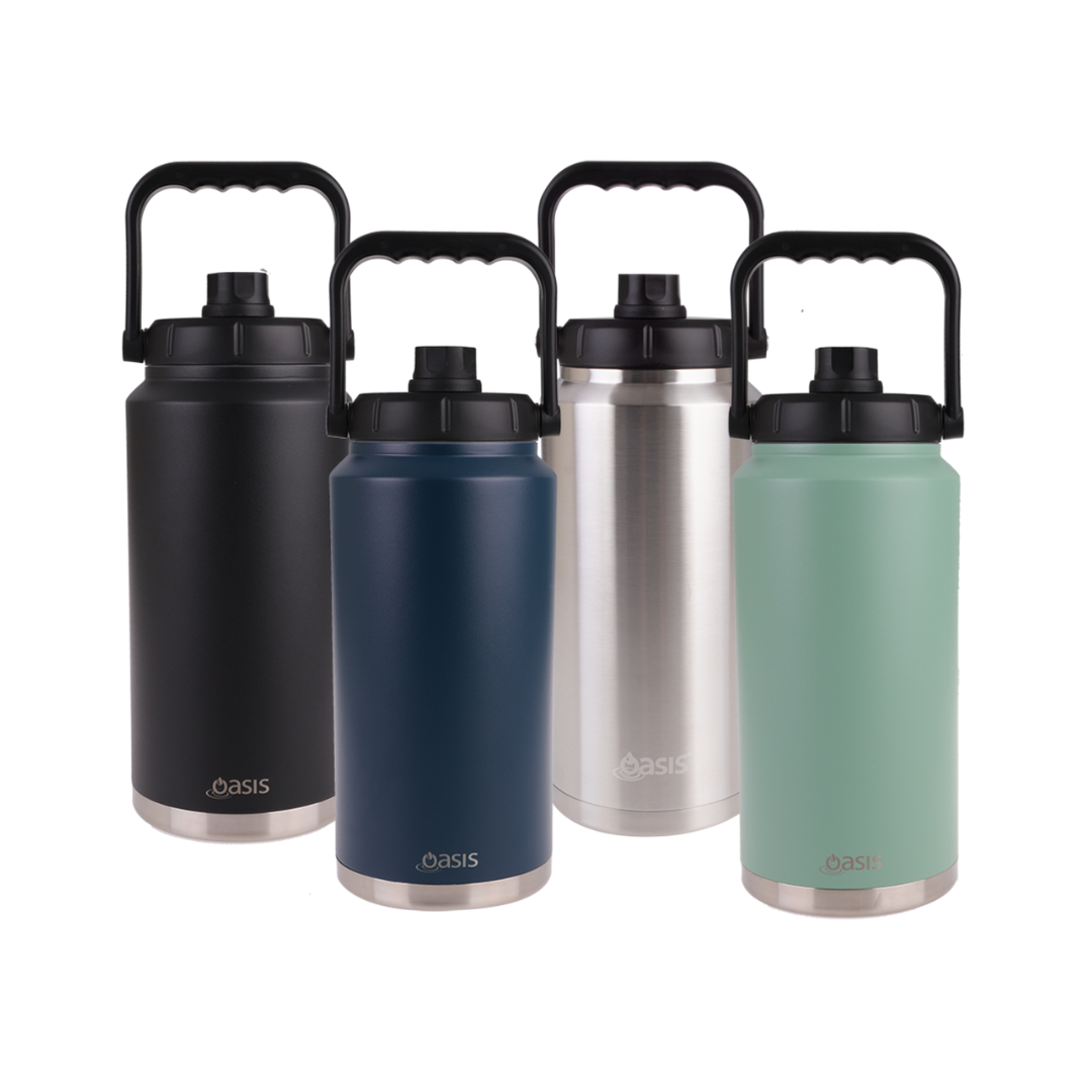 Oasis 3.8 Litre Stainless Steel Insulated Jug w/ Carry Handle - Assorted Colours