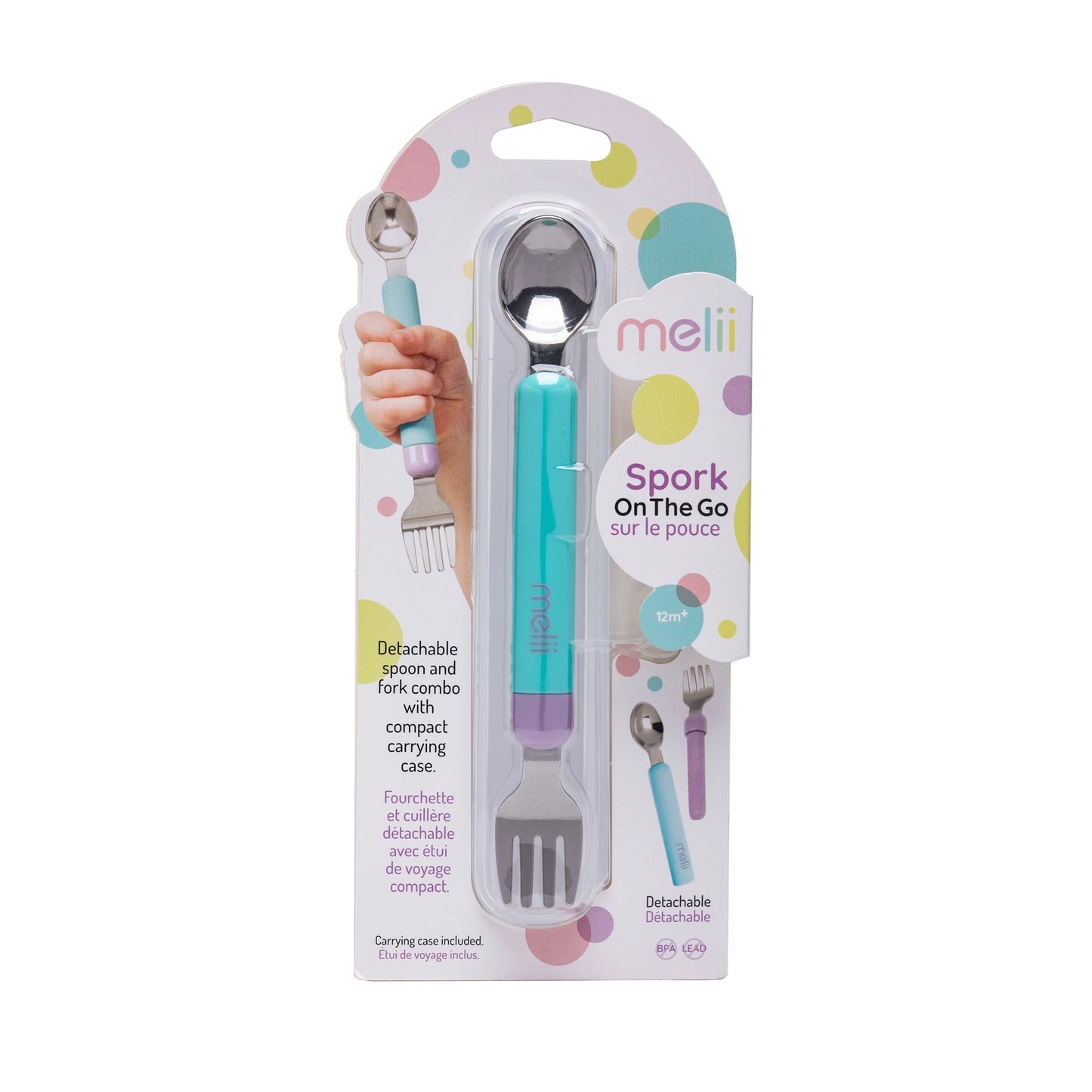Melii Spork On the Go - Blue & Purple