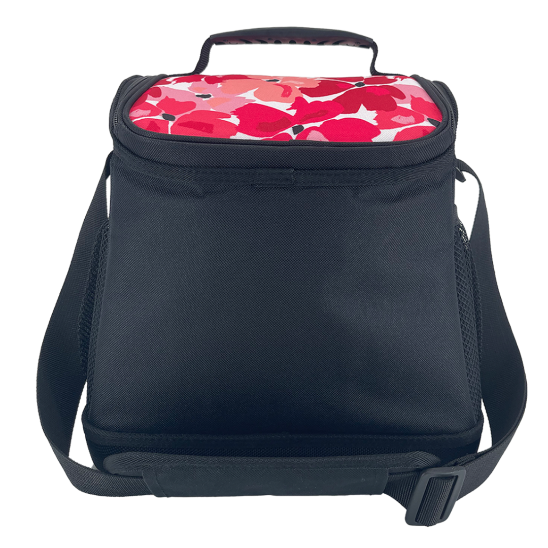 Oasis & Sachi Insulated Cooler Bag & Drink Bottle Bundle - Red Poppies