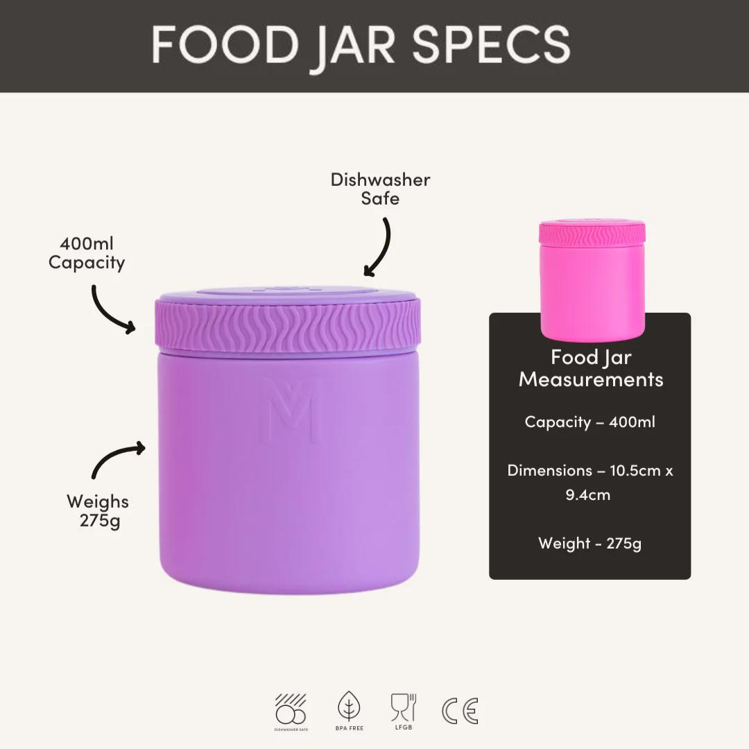 MontiiCo Insulated 400ml Food Jar - Assorted Colours