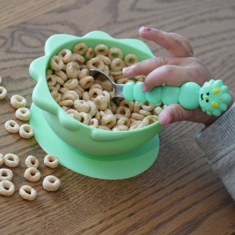 Melii Silicone Suction Bowls 2-Pack - Dino