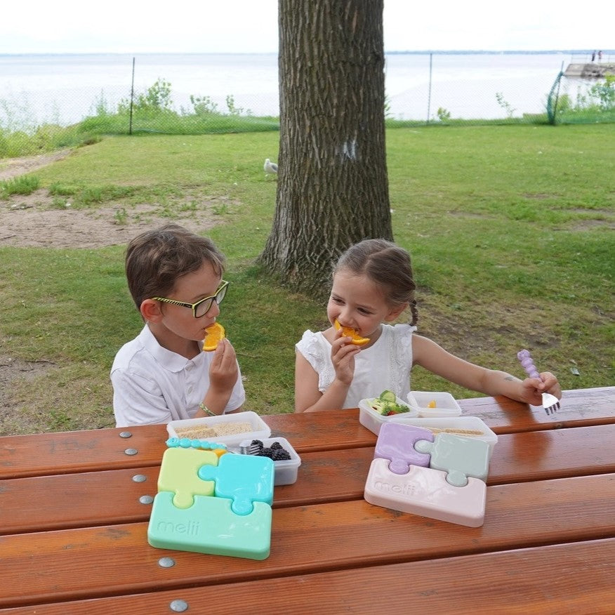 Melii Puzzle Bento Box Containers - Assorted Colours