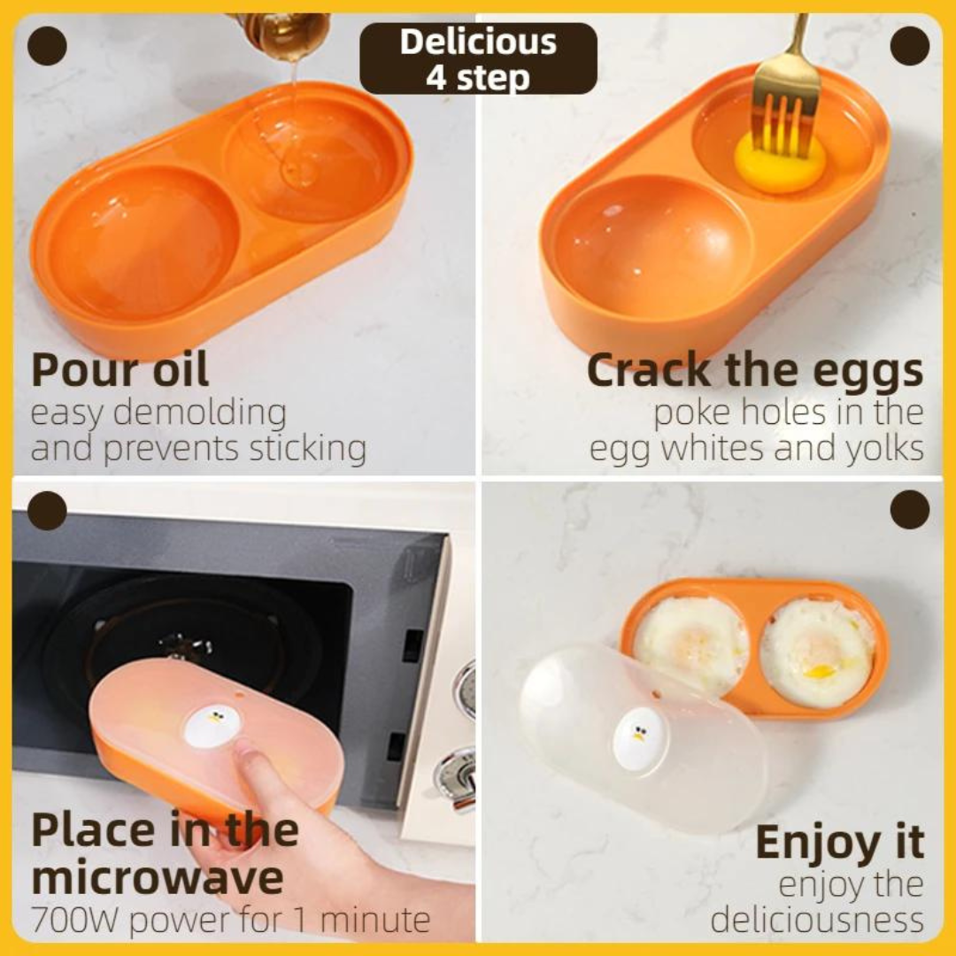 Joie Eggy Double Microwave Egg Poacher - Assorted Colours