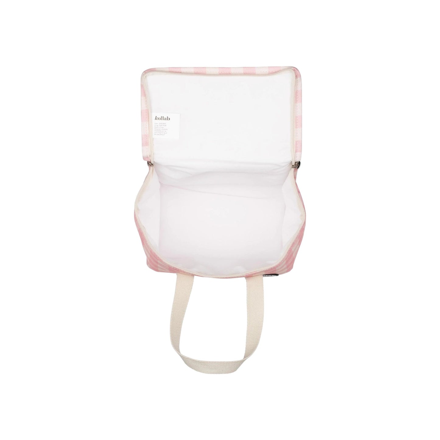 Kollab Insulated Lunch Box Bag - Candy Pink Check