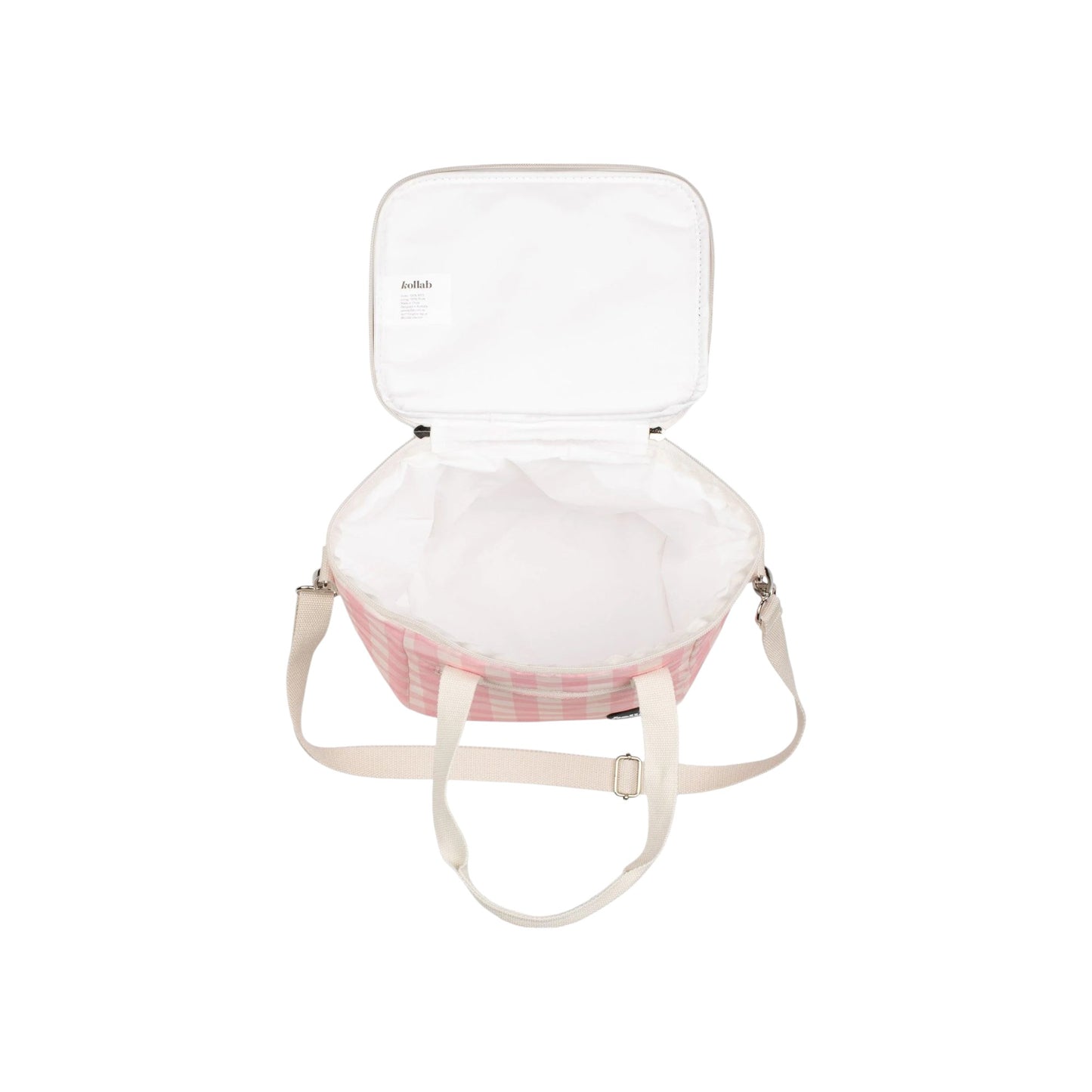 Kollab Mini Insulated Cooler Bag - Candy Pink Check