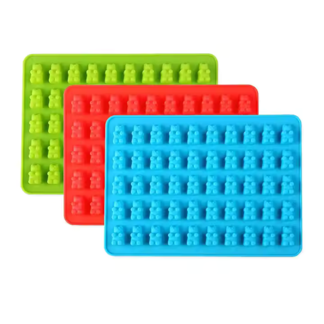 Mini Bear Silicone Mould Tray & Dropper - Assorted Colours