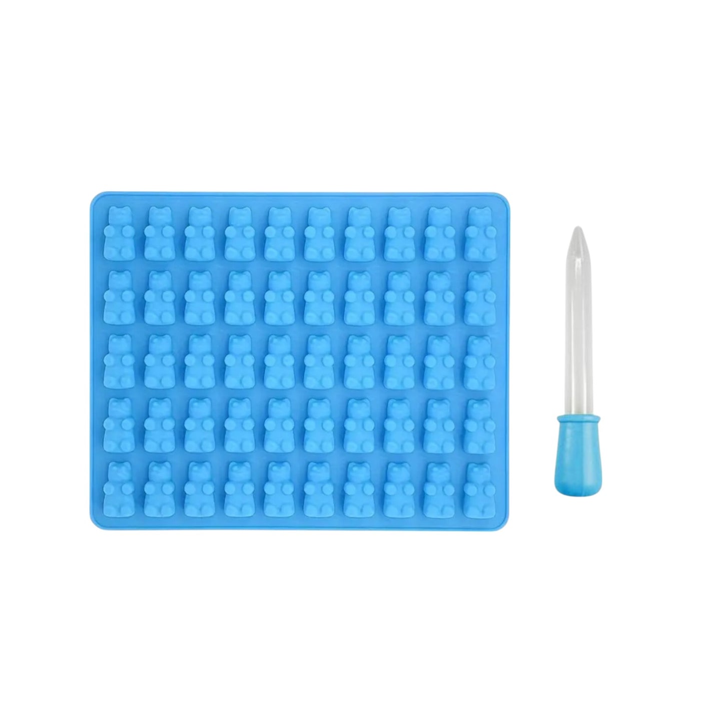 Mini Bear Silicone Mould Tray & Dropper - Assorted Colours