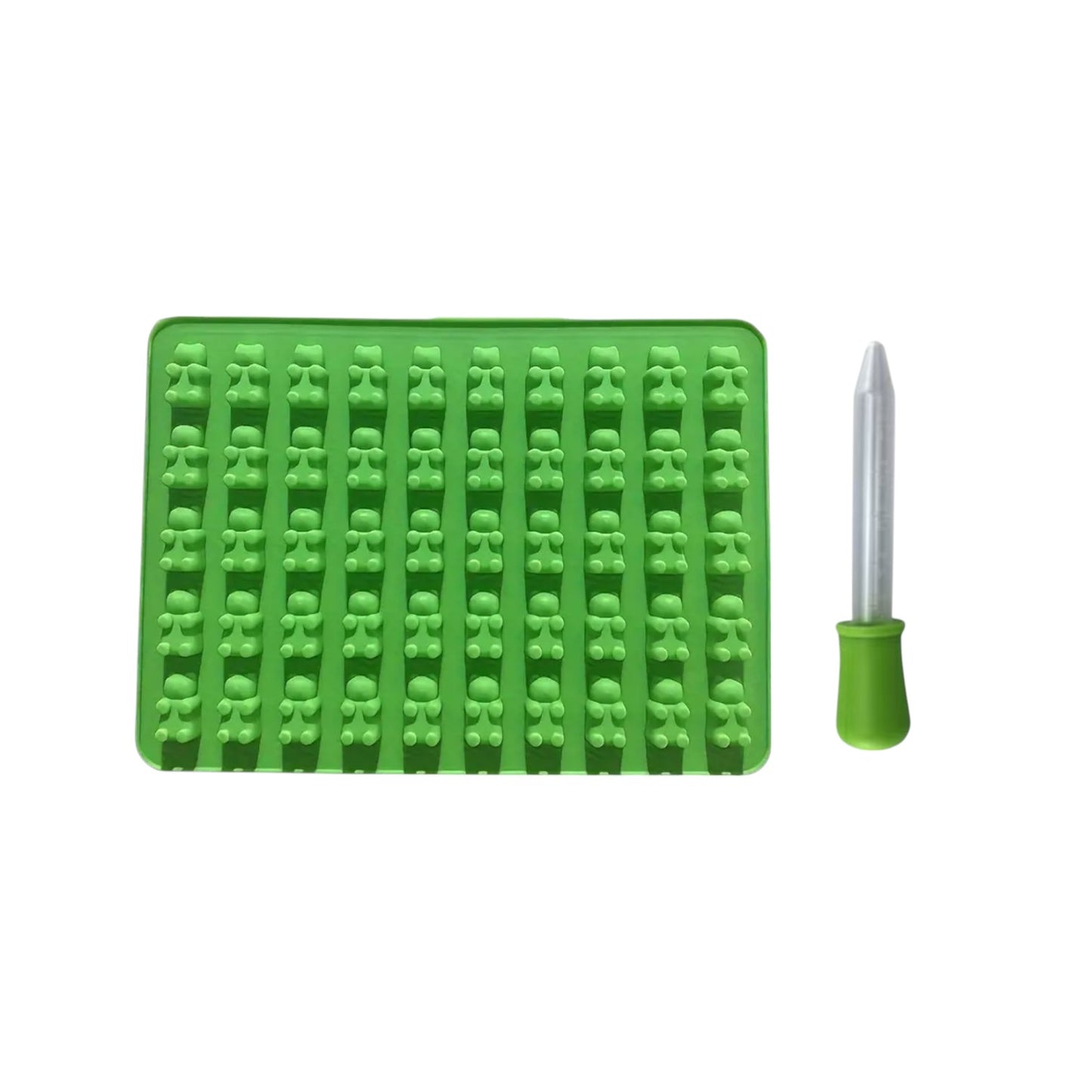 Mini Bear Silicone Mould Tray & Dropper - Assorted Colours